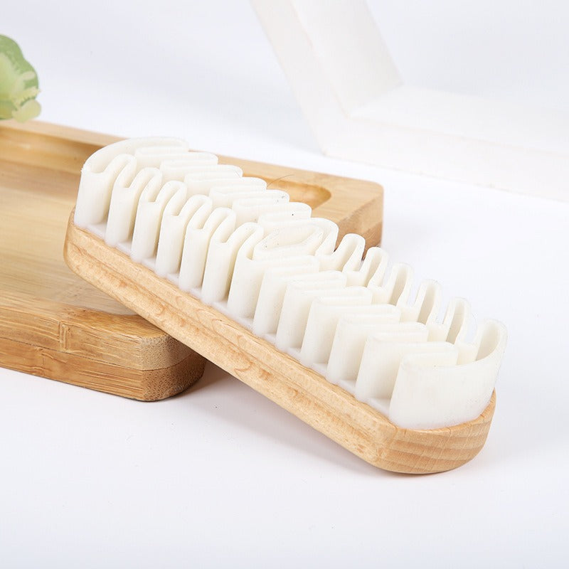 Suede Shoes Wooden Handle Rubber Brush