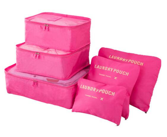 6pcs Packing Cubes Organizer; Double Zipper; Waterproof