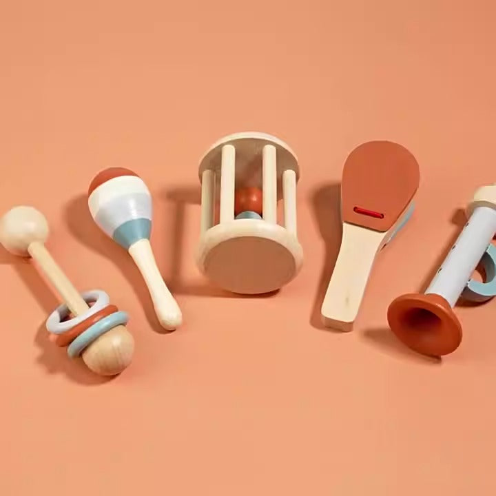5-Piece Baby Musical Instruments Montessori Set