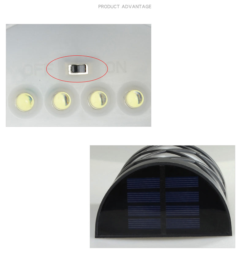 Solar Garden Lights Retro Fence/Wall Lights
