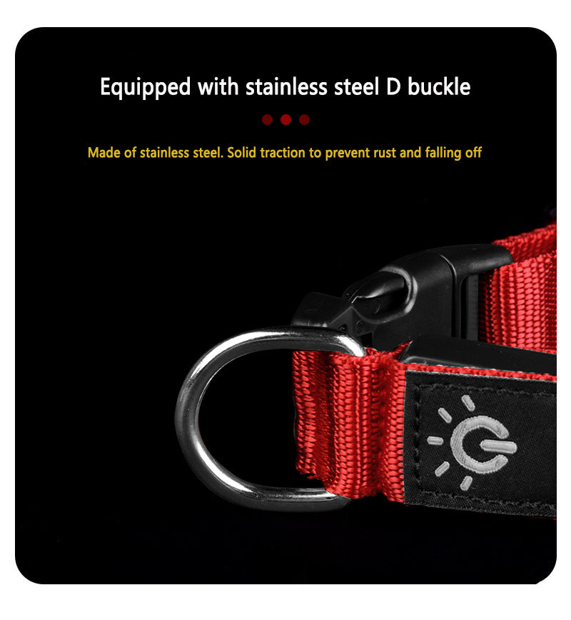 Pet Luminous LED USB-Charging Night Walking Collar