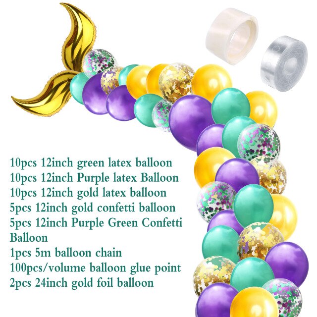 Mermaid Tail Arch Confetti Balloon