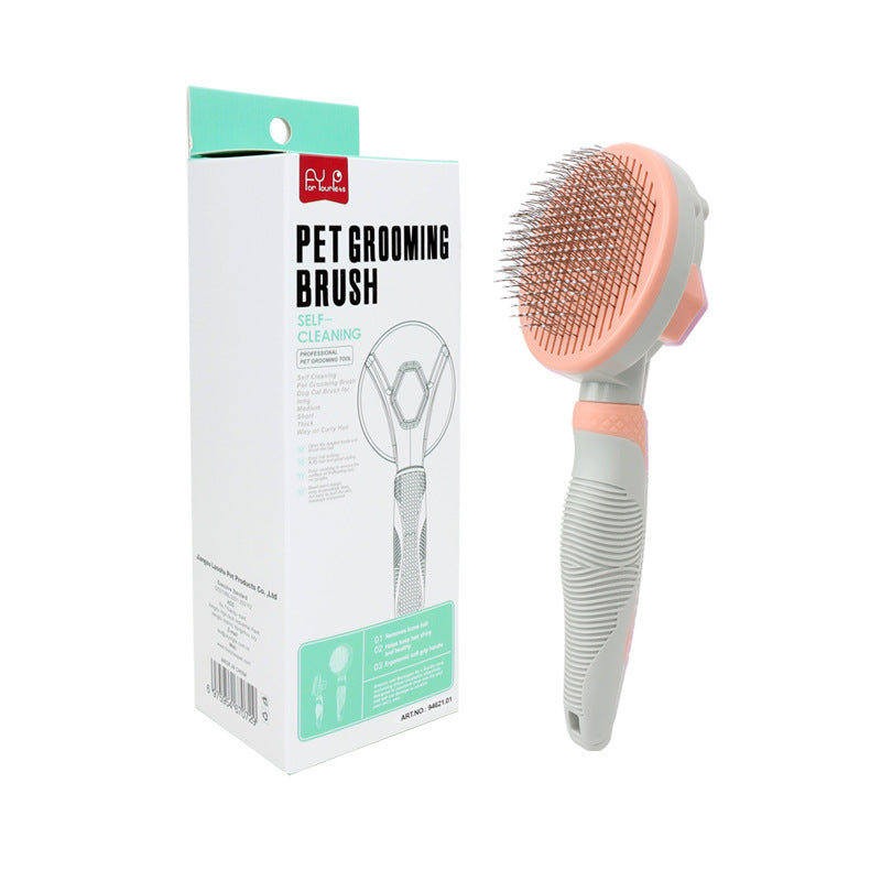Pet Grooming Self-Cleaning Slicker Brush (Manual)