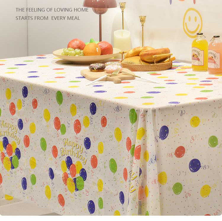 Balloon-Print PEVA Disposable Party Tablecloth