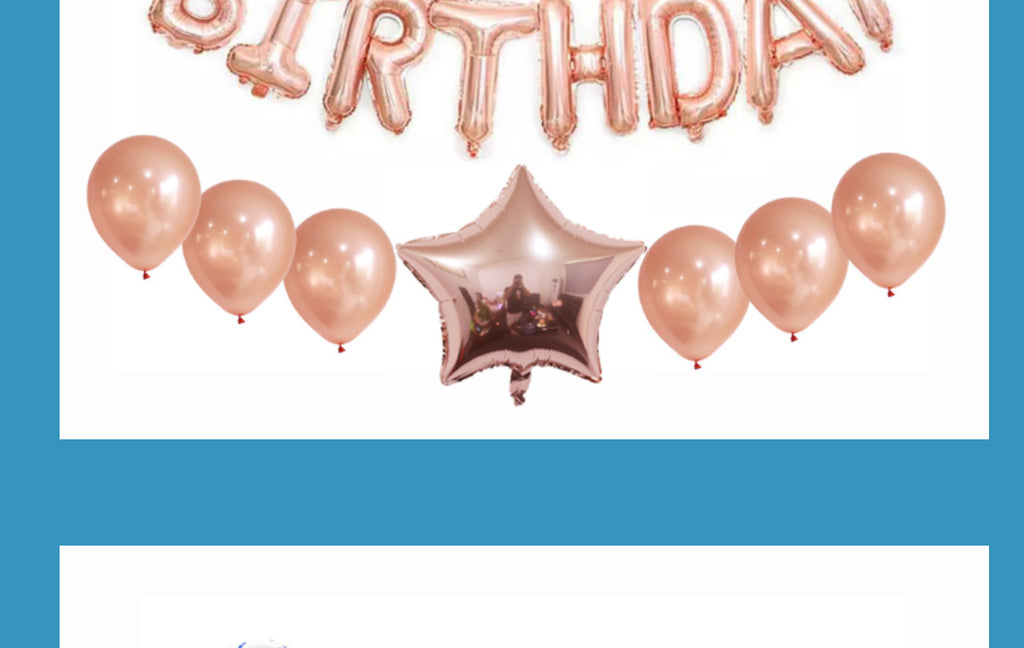 Happy Birthday Foil Letter Banner + Star Balloon Set
