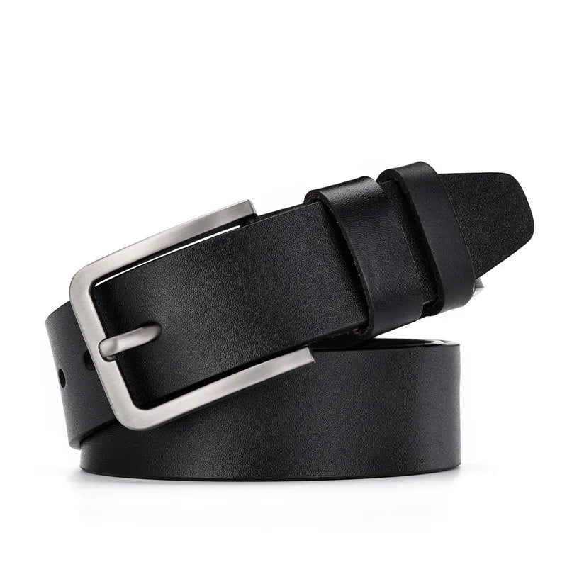 Vintage Cowhide Leather Belt with alloy buckle