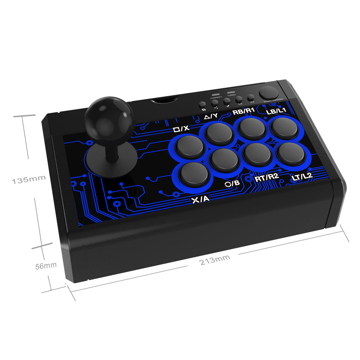 USB arcade fight stick joystick with dimensions