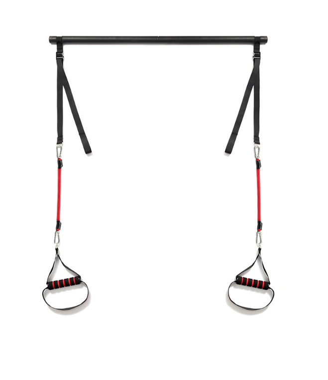 Pilates Bar Kit with Resistance Bands - in use