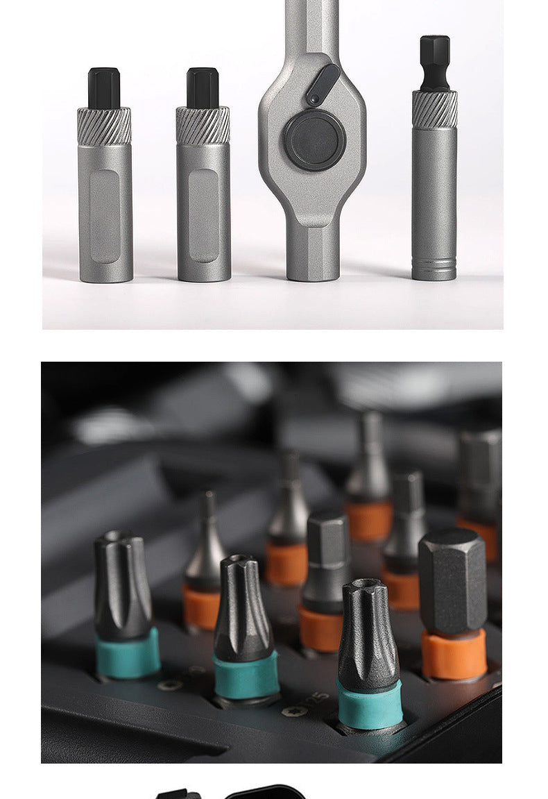 24-in-1 Ratchet Screwdriver Set (T-Type; S2 Steel)