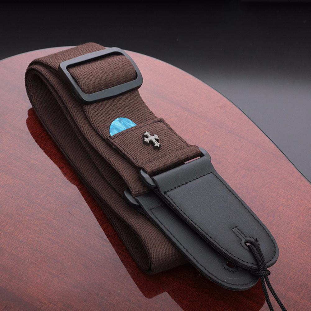 Electric/Acoustic Guitar Strap w/ Pick Pocket