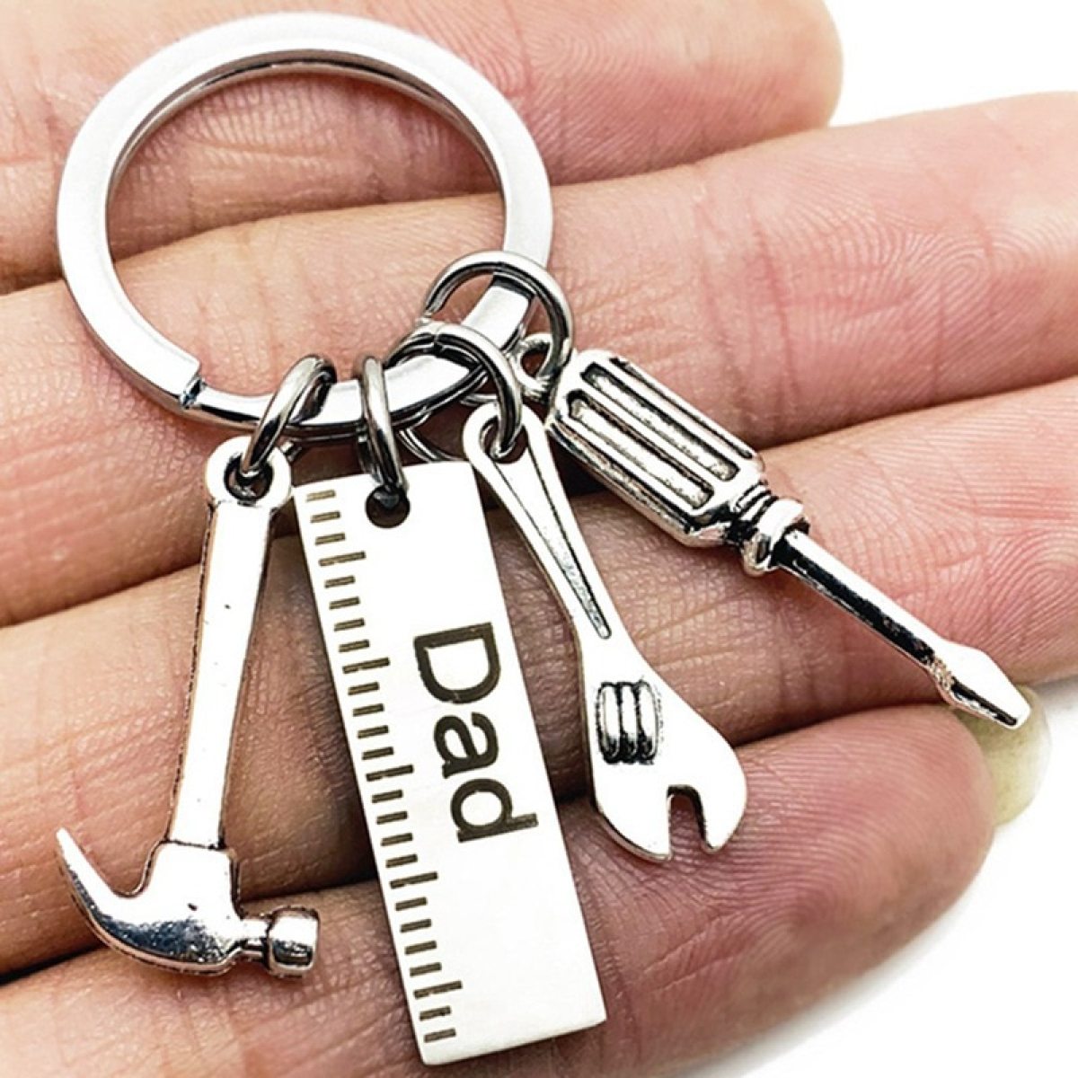 Hammer Screwdriver Tools Pull Keychain