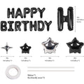 Happy Birthday Foil Letter Banner + Star Balloon Set