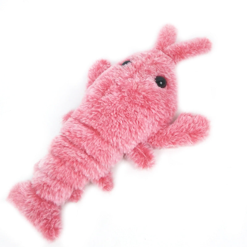 Plush jumping lobster cat toy