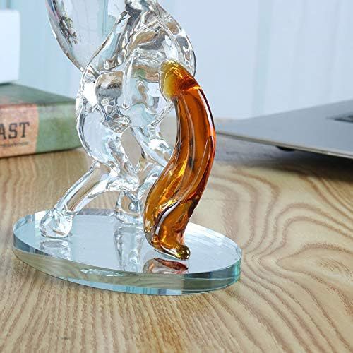 Crystal Glass Rearing Horse Statue detail