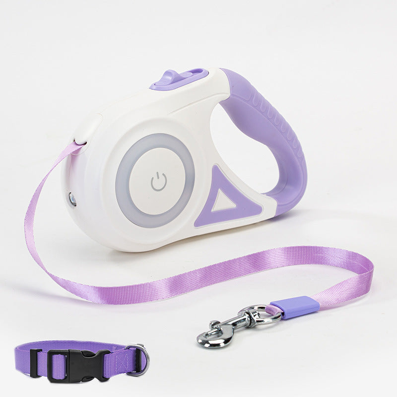 Retractable dog leash close-up view