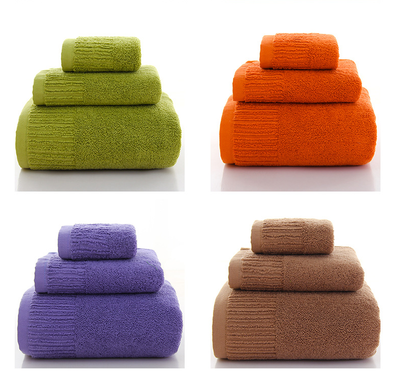 Cotton Thicken Bath Towel Set (10 colors)