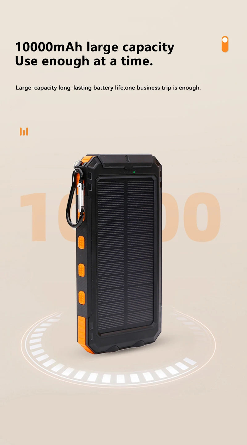 Solar Power Bank 20000mAh with Compass