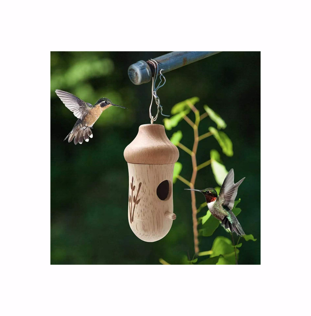 Hummingbird House Resin Bird Feeder