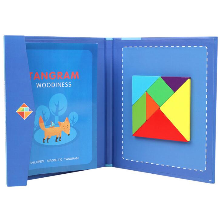 Magnetic Tangram Puzzle Book (wooden educational)