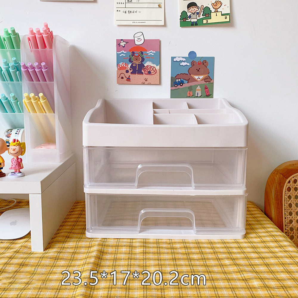 Ins Girl Heart Plastic Drawer Organizer