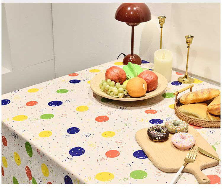 Balloon-Print PEVA Disposable Party Tablecloth