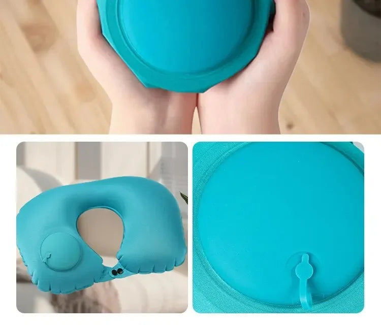U-Shape Travel Pillow - Inflatable Neck Pillow