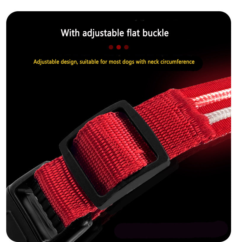 Pet Luminous LED USB-Charging Night Walking Collar