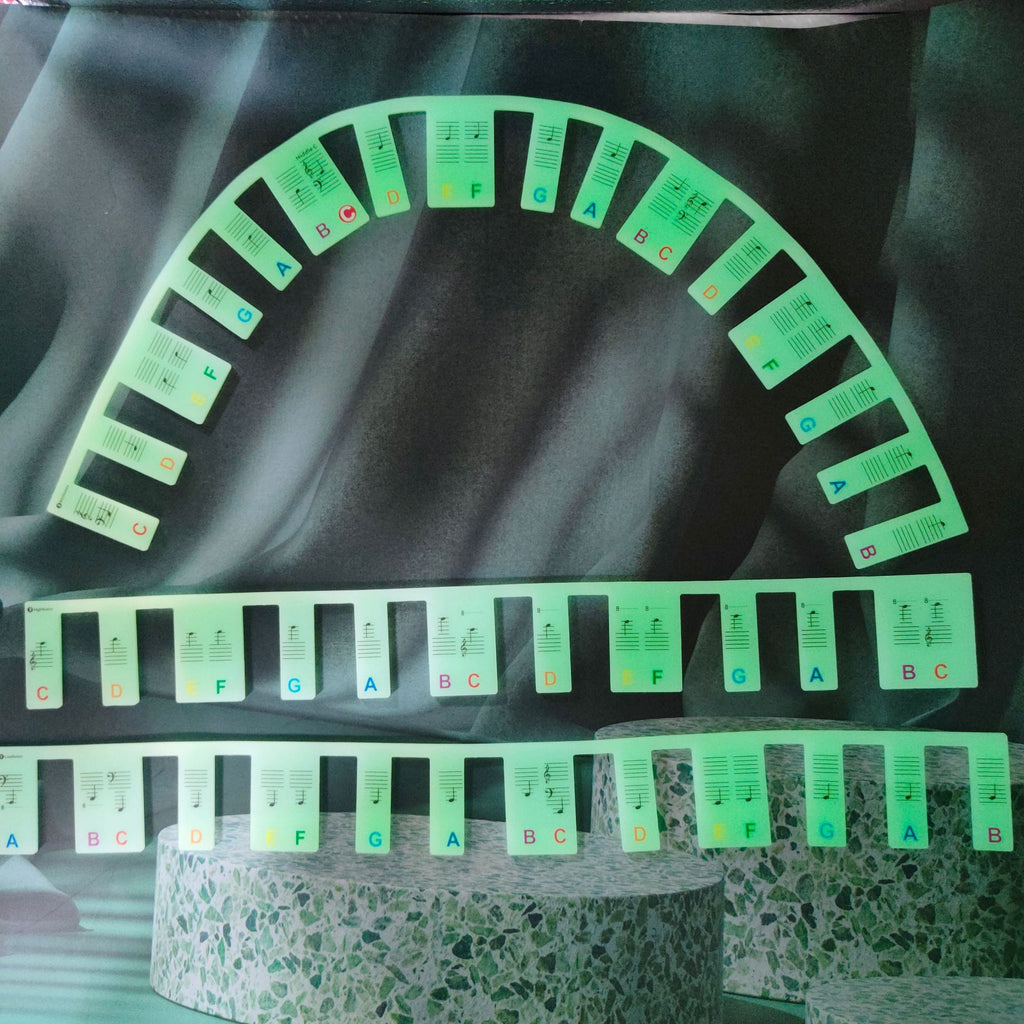 Silicone Piano Stickers 61/88 Keys Note Guide