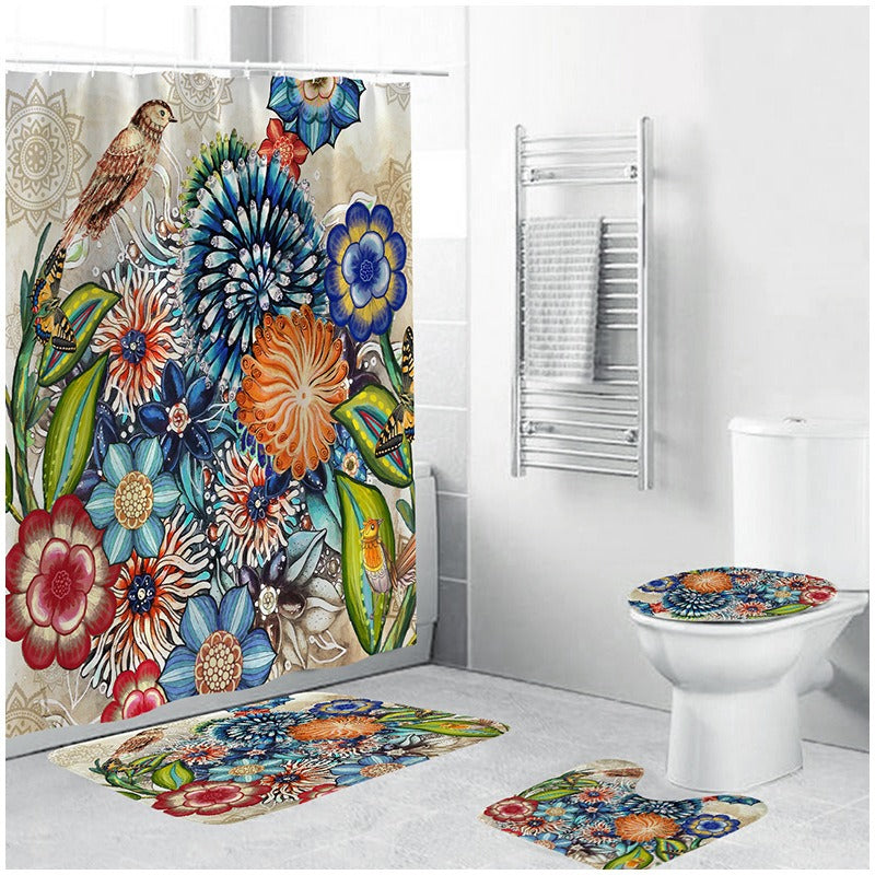 Bohemian 3D Digital Print Waterproof Shower Curtain