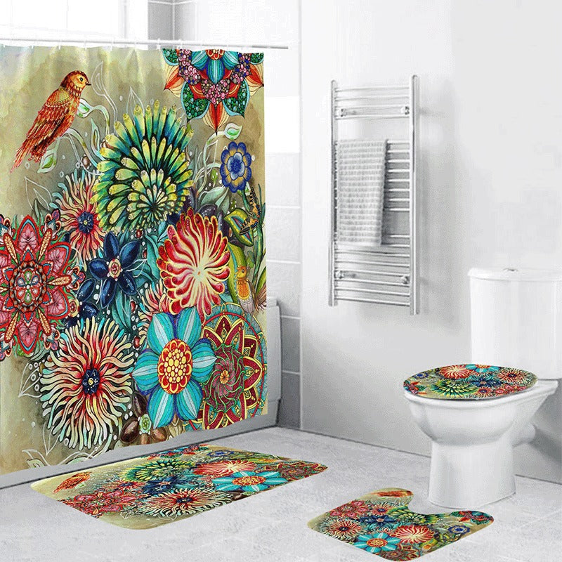 Bohemian 3D Digital Print Waterproof Shower Curtain