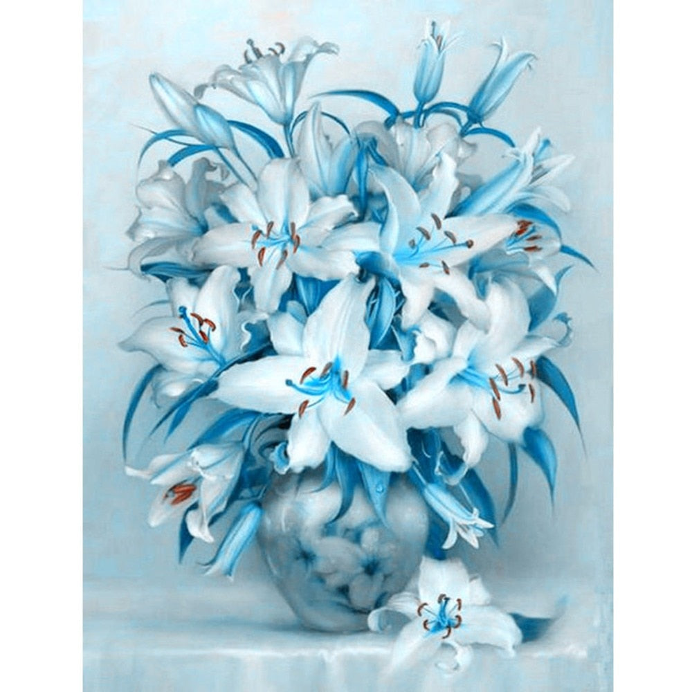 Diamond Painting Flowers Kit (unframed canvas)