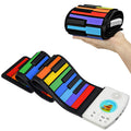 49-Key Rainbow Handroll Silicone Kids Piano/Organ