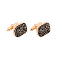Ornamental scroll rectangle cufflinks, pair