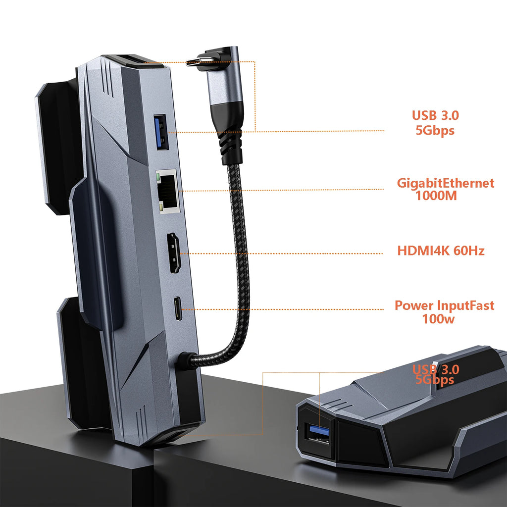 Steam Deck Dock 6-in-1 Docking Station