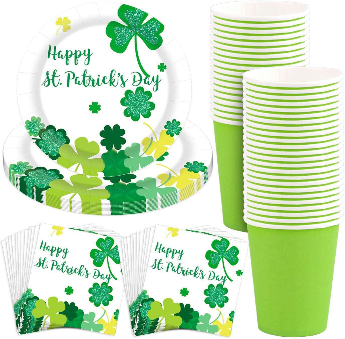 St. Patrick's Shamrock Disposable Cutlery Set