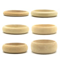 6pc Unfinished Wood Bangle Bracelets