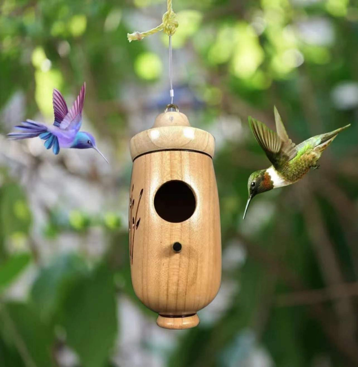 Hummingbird House Resin Bird Feeder