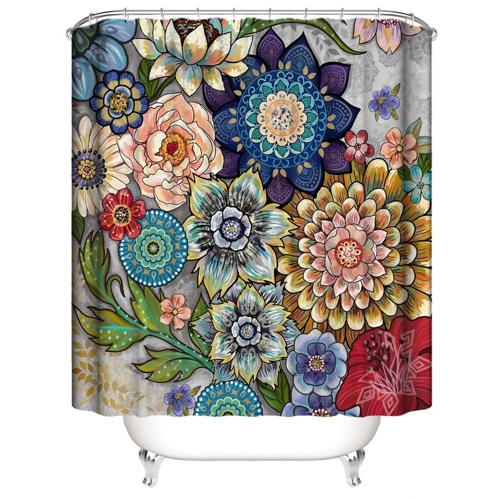 Bohemian 3D Digital Print Waterproof Shower Curtain