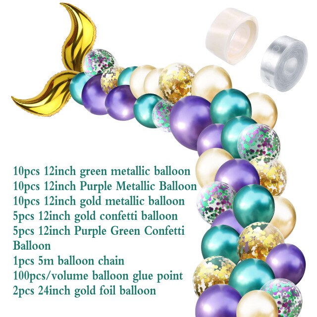 Mermaid Tail Arch Confetti Balloon