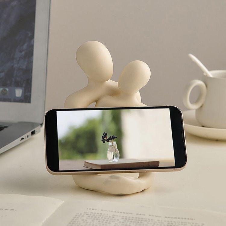 Heartwarming Loving Couple Resin Statue detail