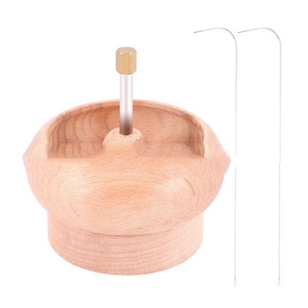 Wooden Bead Stringing Spinning Bowl Tool