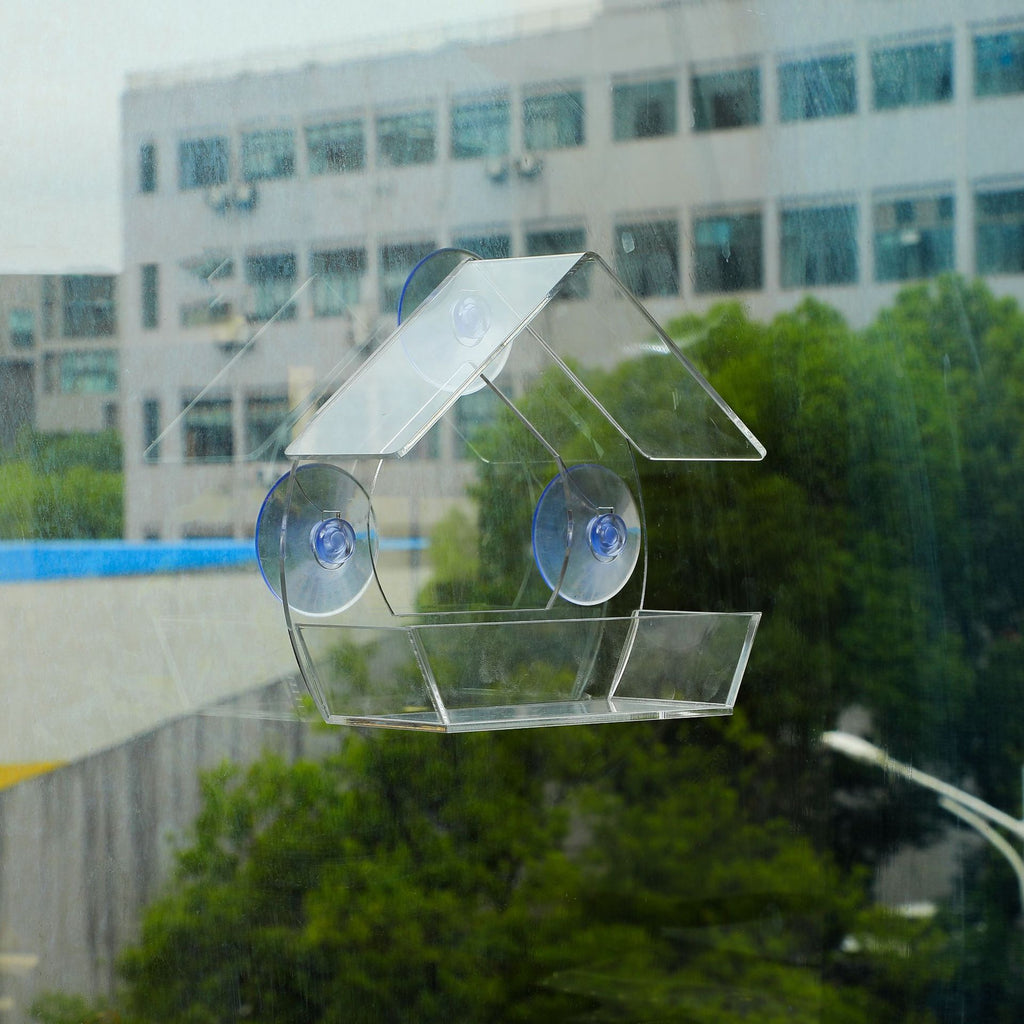 Window Bird Feeder Triangular Acrylic