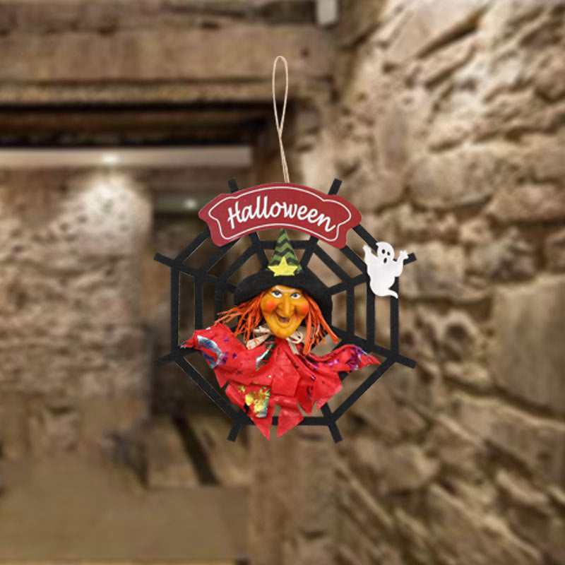 Halloween Spider Web Witch Hanging Decoration