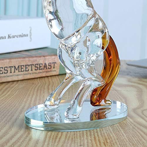 Crystal Glass Rearing Horse Statue detail