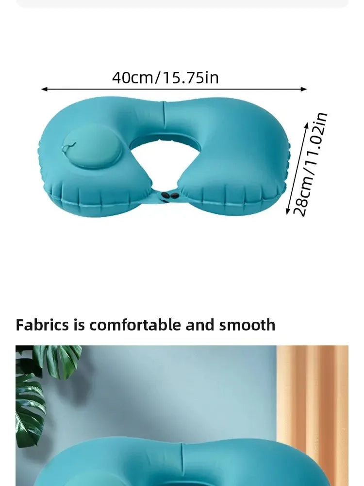 U-Shape Travel Pillow - Inflatable Neck Pillow