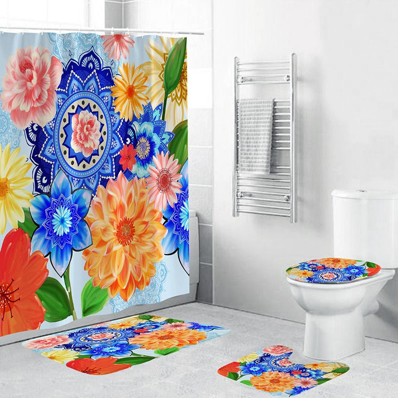 Bohemian 3D Digital Print Waterproof Shower Curtain