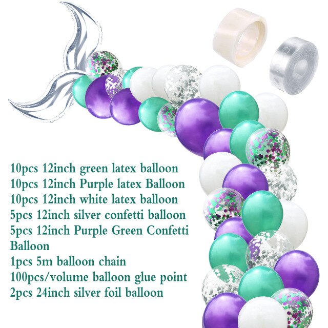 Mermaid Tail Arch Confetti Balloon