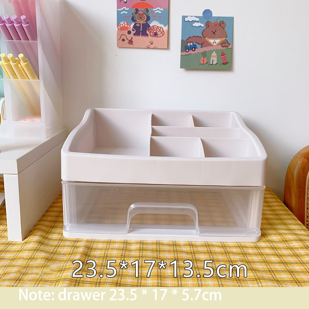 Ins Girl Heart Plastic Drawer Organizer
