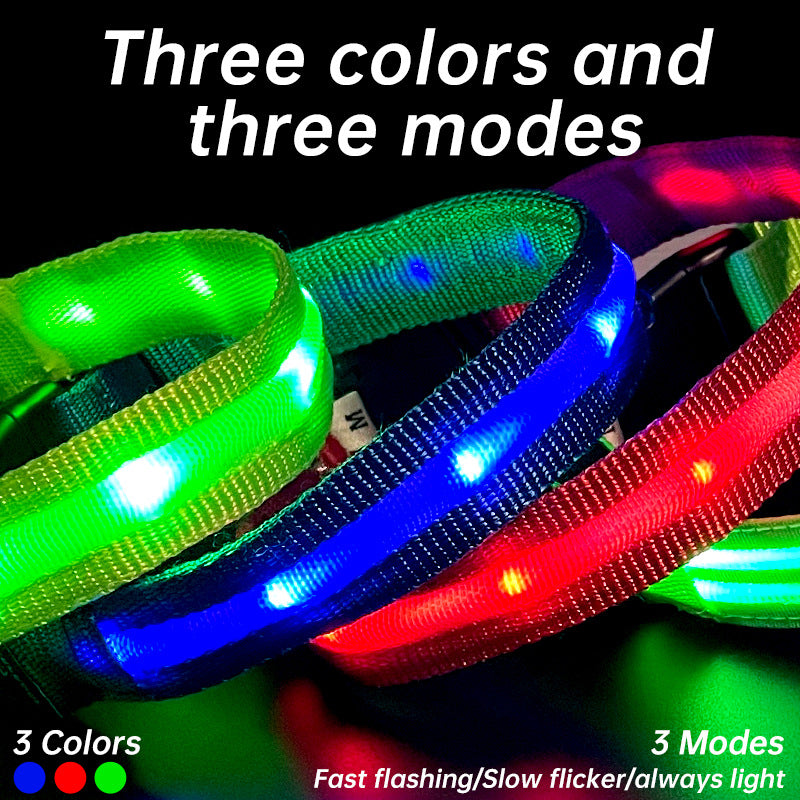 Pet Luminous LED USB-Charging Night Walking Collar