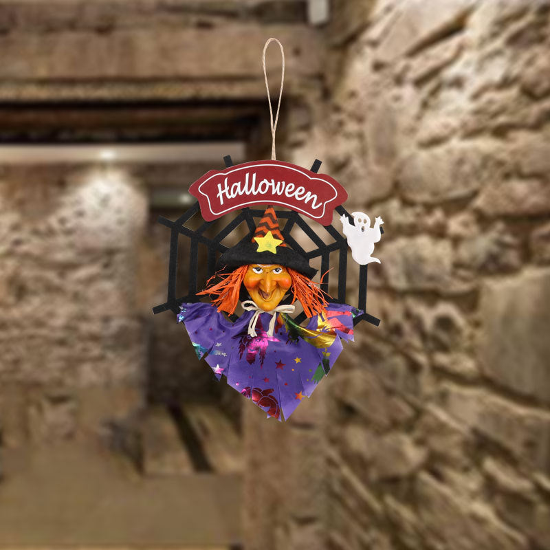 Halloween Spider Web Witch Hanging Decoration